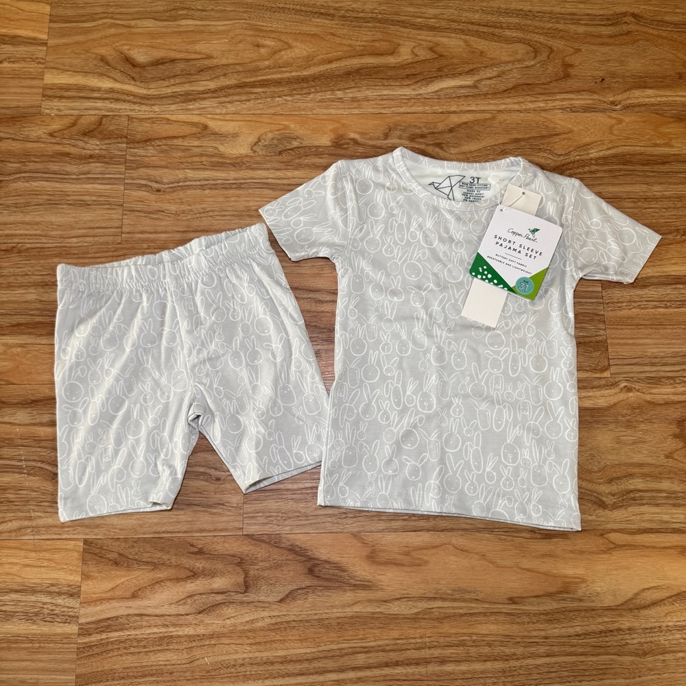 Copper Pearl 3T bunny PJs